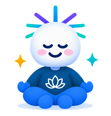 NGM mascot meditating